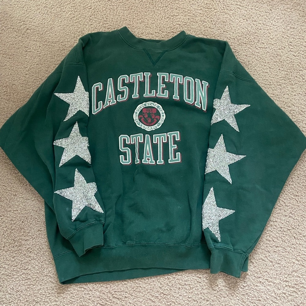 Castleton State University Vintage Green Crewneck LF